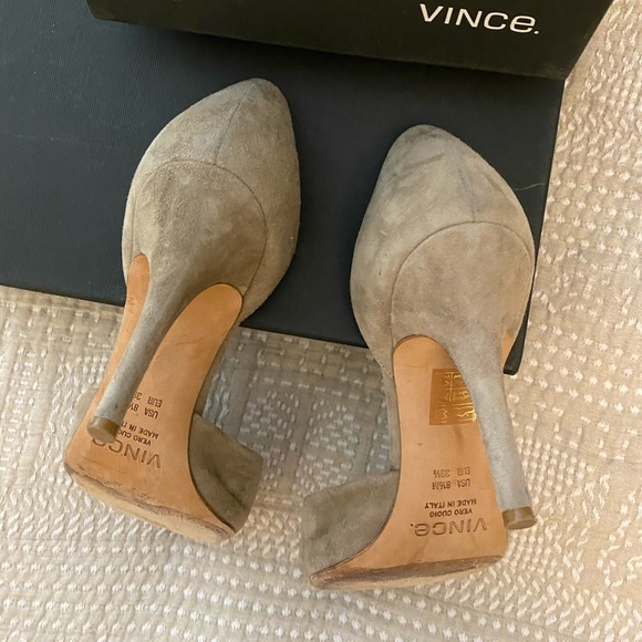 Vince Celeste Woodsmoke D’Orsay Suede Heels sz 8.5 - Picture 2 of 8